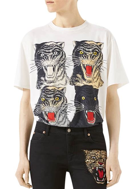 gucci tiger t shirt white